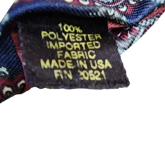 Botany 500 Mens Dark Blue Paisley Tie - Picture 3 of 6